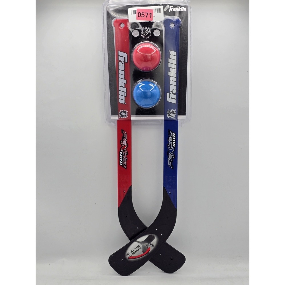 Franklin‎ Sports Mini Hockey Flex 2 Sticks 2 Balls Official NHL Licensed New
